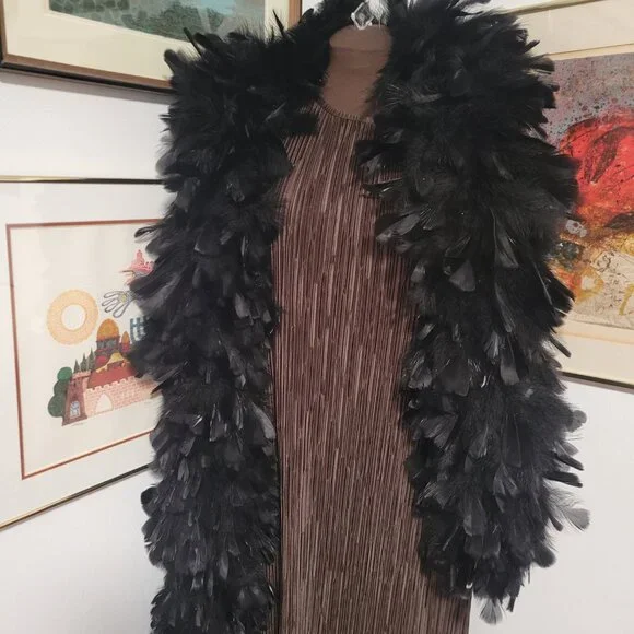 Black Feather Boa - Picture 2 of 2
